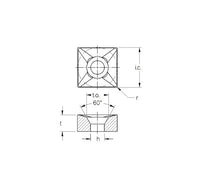 Ultra-Met Square Negative with Hole, 0.131/0.141 in