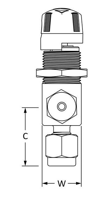 316 SS Encapsulated Angle Ball Valve, Duolok Tube Fitting 1/4in, EB Series - Image 3