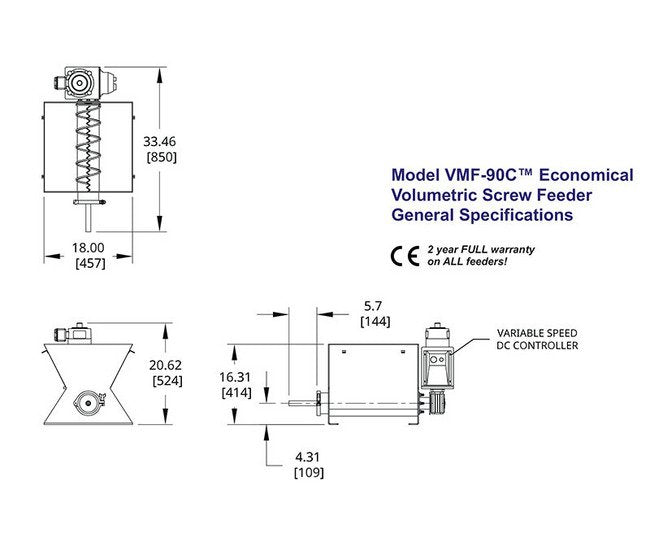 Economical Volumetric Screw Feeder VMF-90C - Image 2