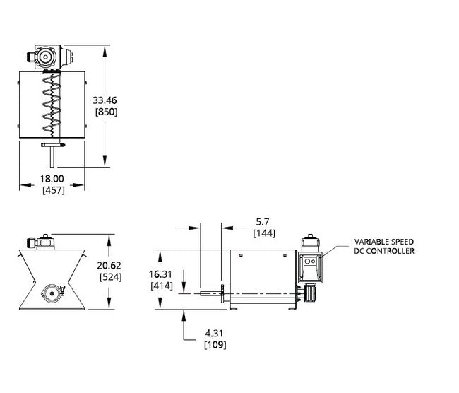 Scaletron VMF-90D Volumetric Screw Feeder with Vibratory Agitator - Image 2