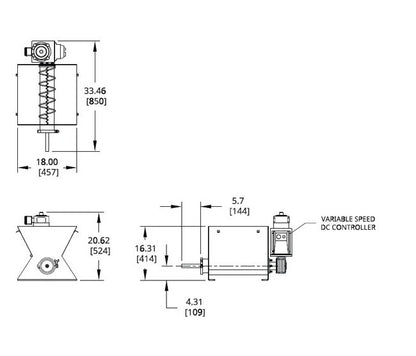Scaletron VMF-90D Volumetric Screw Feeder with Vibratory Agitator - Image 2