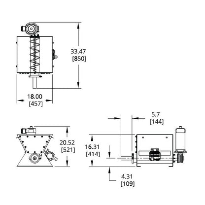 Scaletron Model VMF-90E Volumetric Screw Feeder with Mixing Tank - Image 2