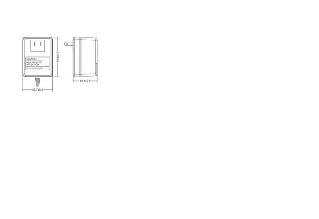 Level VI Wall Plug-In Power Supply, 24VAC @ 500mA, cULus, 2m Cord - Image 2