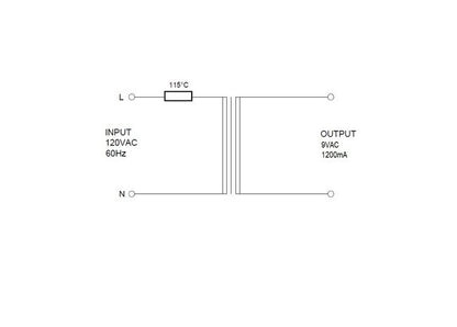9VAC Wall Plug-In Power Supply with Screw Terminals, UL Level VI - Image 5