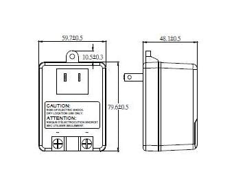 20VAC Wall Plug-In Power Supply with Screw Terminals and Mounting Tab - Image 2