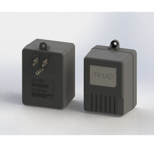12VAC Wall Plug-In Power Supply, UL Level VI, 1000mA, 2m Cord, Mounting Tab - Image 1