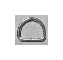 Welded Steel Dee Ring, Nickel Plate - 3/4 Inch - Image 1