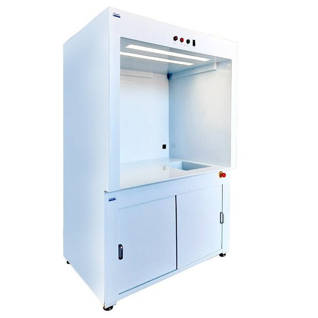 6ft White Polypropylene Wet Processing Station with LED Light - Image 2