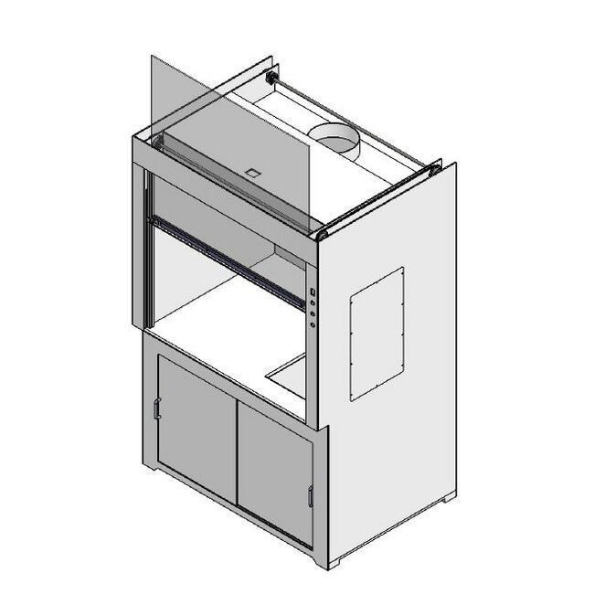 4ft Wet Processing Station with Polypropylene Sink and LED Light - Image 3