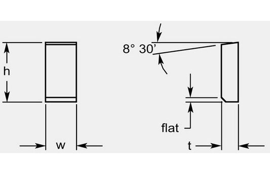 Sawtip Style Rectangle - Woodworking Saw Tips 0.104/0.114in - Image 1