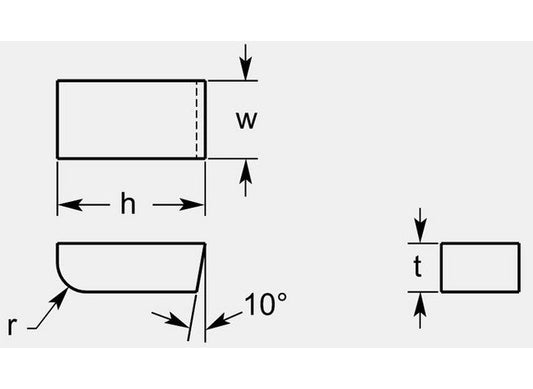 Precision Sawtip Rectangles, 0.172 / 0.182 in - Image 1