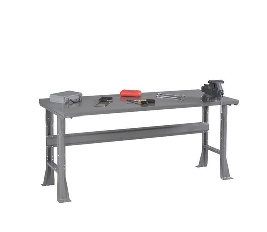 Heavy-Duty Steel Workbench with Flared Legs - Image 1