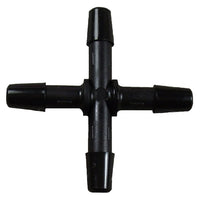 Automotive Grade Black Nylon XJ Series Barbed Cross Fitting