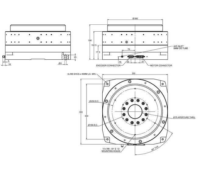 High Precision Air Bearing Rotary Table with Direct Drive Torque Motors - Image 2