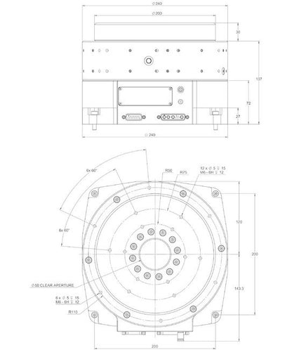 High Precision Air Bearing Rotary Table with Direct Drive Torque Motors - Image 3
