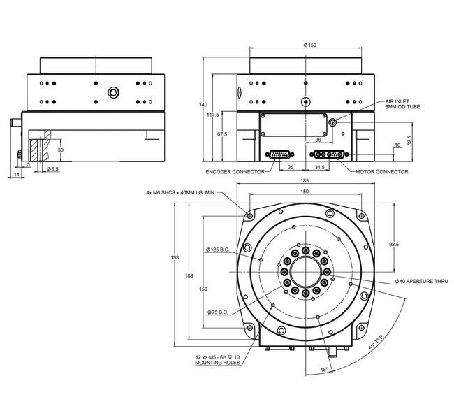 High Precision Air Bearing Rotary Table with Direct Drive Torque Motors - Image 4