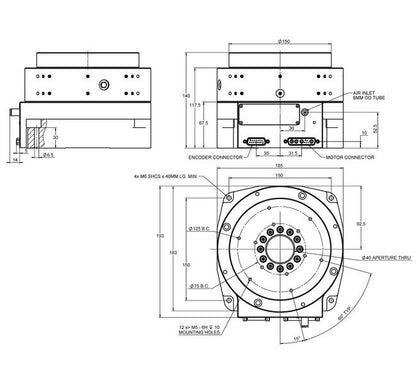 High Precision Air Bearing Rotary Table with Direct Drive Torque Motors - Image 4