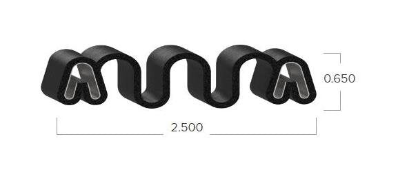 Uni-Grip 2.500" x 0.650" Rubber Accordion Seal - Image 2