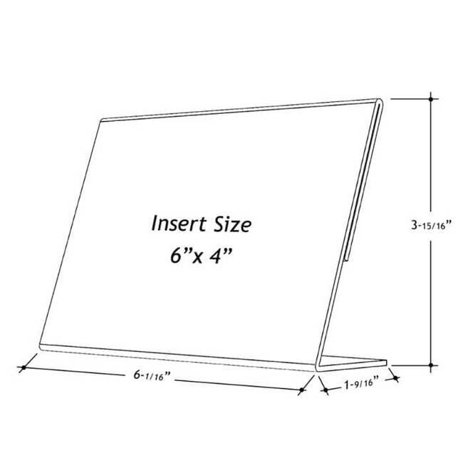 6x4 Acrylic Slant Back Display Sign Holder - Image 2