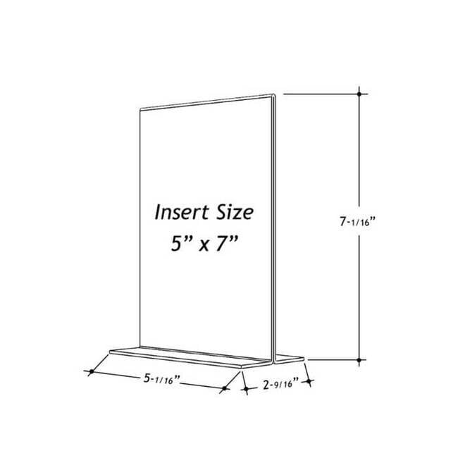 Acrylic Bottom Loading Sign Holder, 5x7 in - Image 2