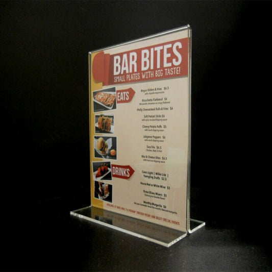 Acrylic Bottom Loading Sign Holder, 5x7 in - Image 1