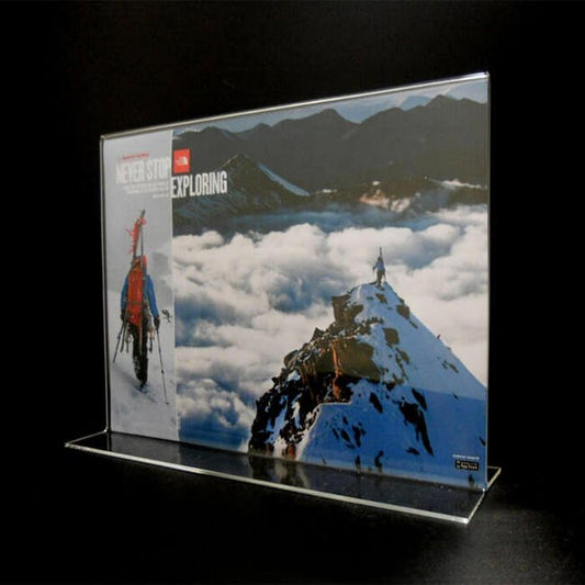 Acrylic Bottom Loading Sign Holder - 11x8.5 inches - Image 1