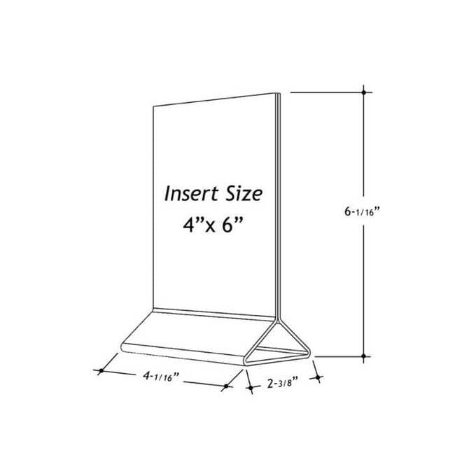 Megastore 4x6 Acrylic Top Loading Display Sign Holder - Image 2