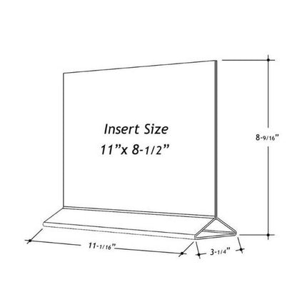 11x8.5 Acrylic Top Loading Display Sign Holder - Image 2
