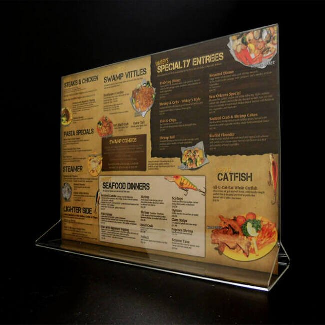 11x8.5 Acrylic Top Loading Display Sign Holder - Image 1