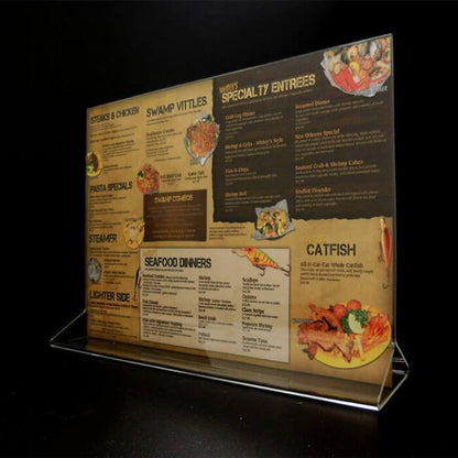 11x8.5 Acrylic Top Loading Display Sign Holder - Image 1