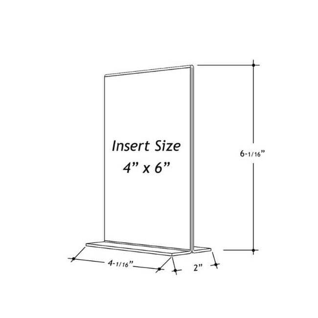 Megastore 4x6 Acrylic Bottom Loading Sign Holder - Image 2