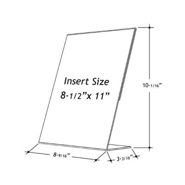 Megastore Acrylic Slant Back Display Sign Holder, 8.5x11 - Image 2