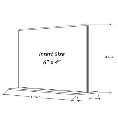 Acrylic 6x4 Bottom Loading Display Sign Holder - Image 2