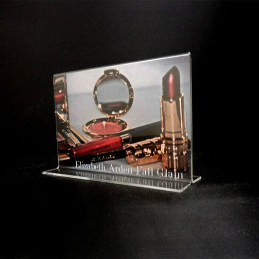 Acrylic 6x4 Bottom Loading Display Sign Holder - Image 1
