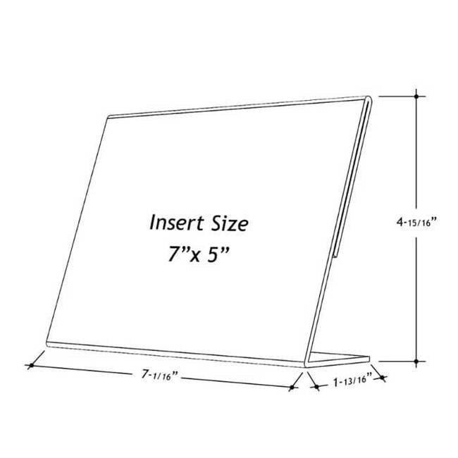 Megastore 7x5 Acrylic Slant Back Display Sign Holder - Image 2
