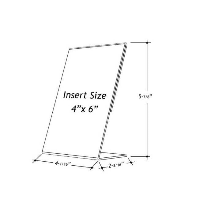 Clear Acrylic 4x6 Slant Back Display Sign Holder - Image 2