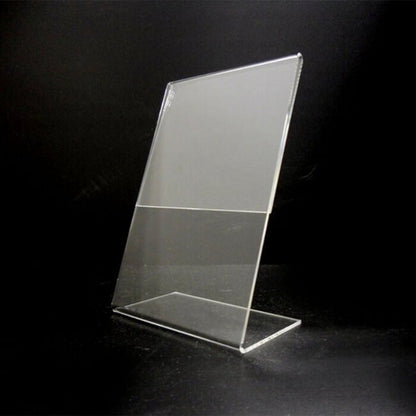 Clear Acrylic 4x6 Slant Back Display Sign Holder - Image 3