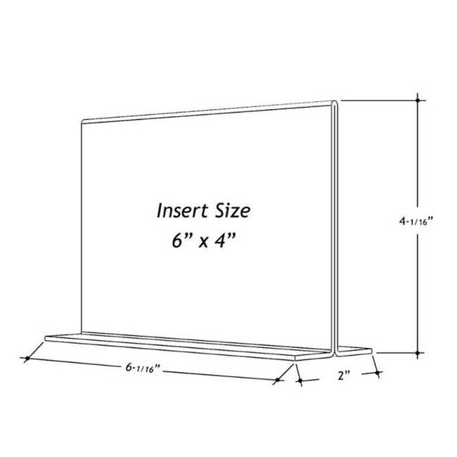 6x4 Acrylic Top Loading Sign Holder - Image 2