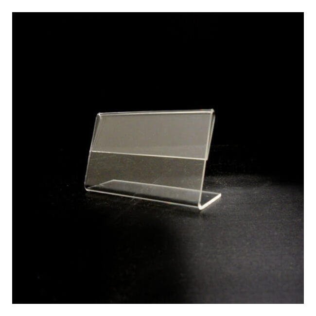 Megastore 3.5x2 Acrylic Slant Back Display Sign Holder - Image 3