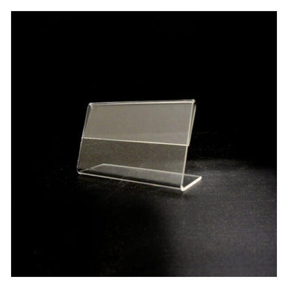Megastore 3.5x2 Acrylic Slant Back Display Sign Holder - Image 3