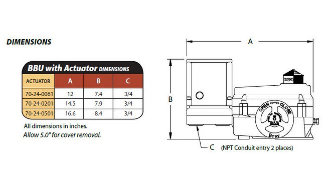 Bray Series 70 Actuator Battery Backup - Image 4