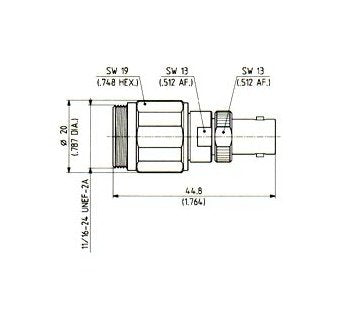 Huber+Suhner Precision Adaptors BNC-PC7 Series - Image 1