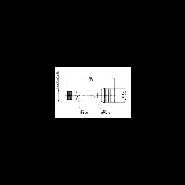 Precision Adaptors - QMA to PC3.5 Male to Female Straight Adaptor - Image 1