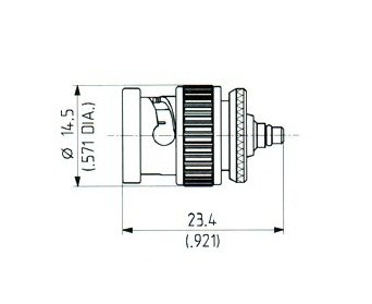 BNC to MMCX Brass Adaptor Connector - Image 1
