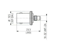 BNC to SMC Adaptor - Female Jacks, Straight Configuration