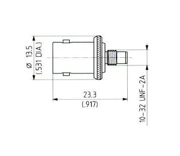 BNC to SMC Adaptor - Female Jacks, Straight Configuration - Image 1