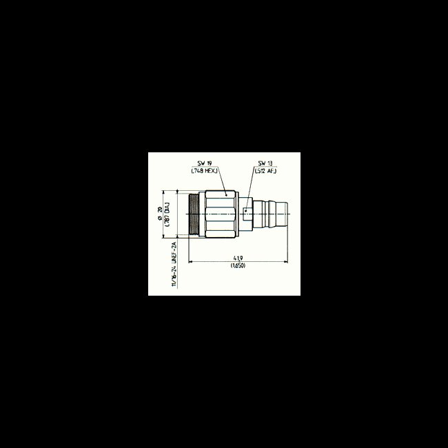 Huber+Suhner Precision Adaptors PC7 to QN Female (Jack) - Image 1