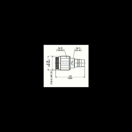 Huber+Suhner Precision Adaptors PC7 to QN Female (Jack) - Image 1