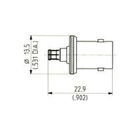 Huber+Suhner MCX to BNC Adaptor, Male to Female, Straight Configuration