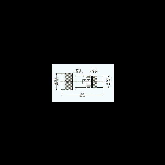 Huber+Suhner Precision Adaptors N-TNC Male Plug - Image 1